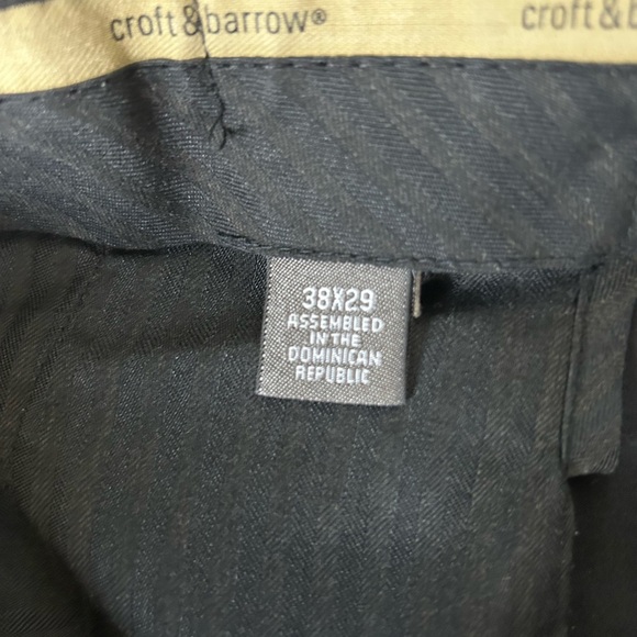 Croft & Barrow black Dress Pants 38x25.5 - Picture 3 of 5